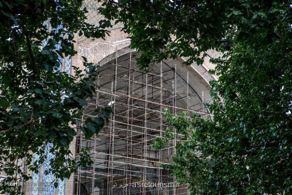 حذف داربست های 15 ساله مسجد قزوین و برگزاری نمایشگاهی در رابطه با سفر